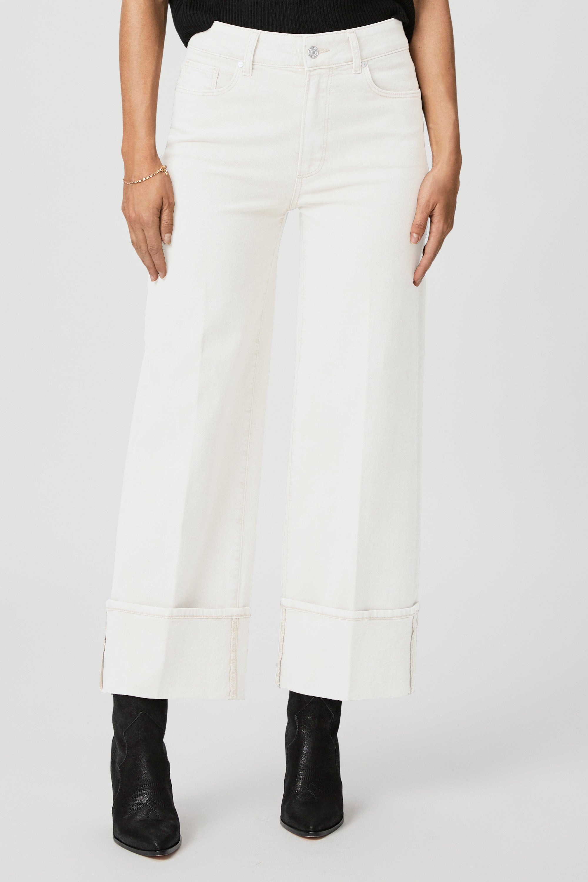 Sasha Ankle W/ Wide Cuff - Tonal Ecru