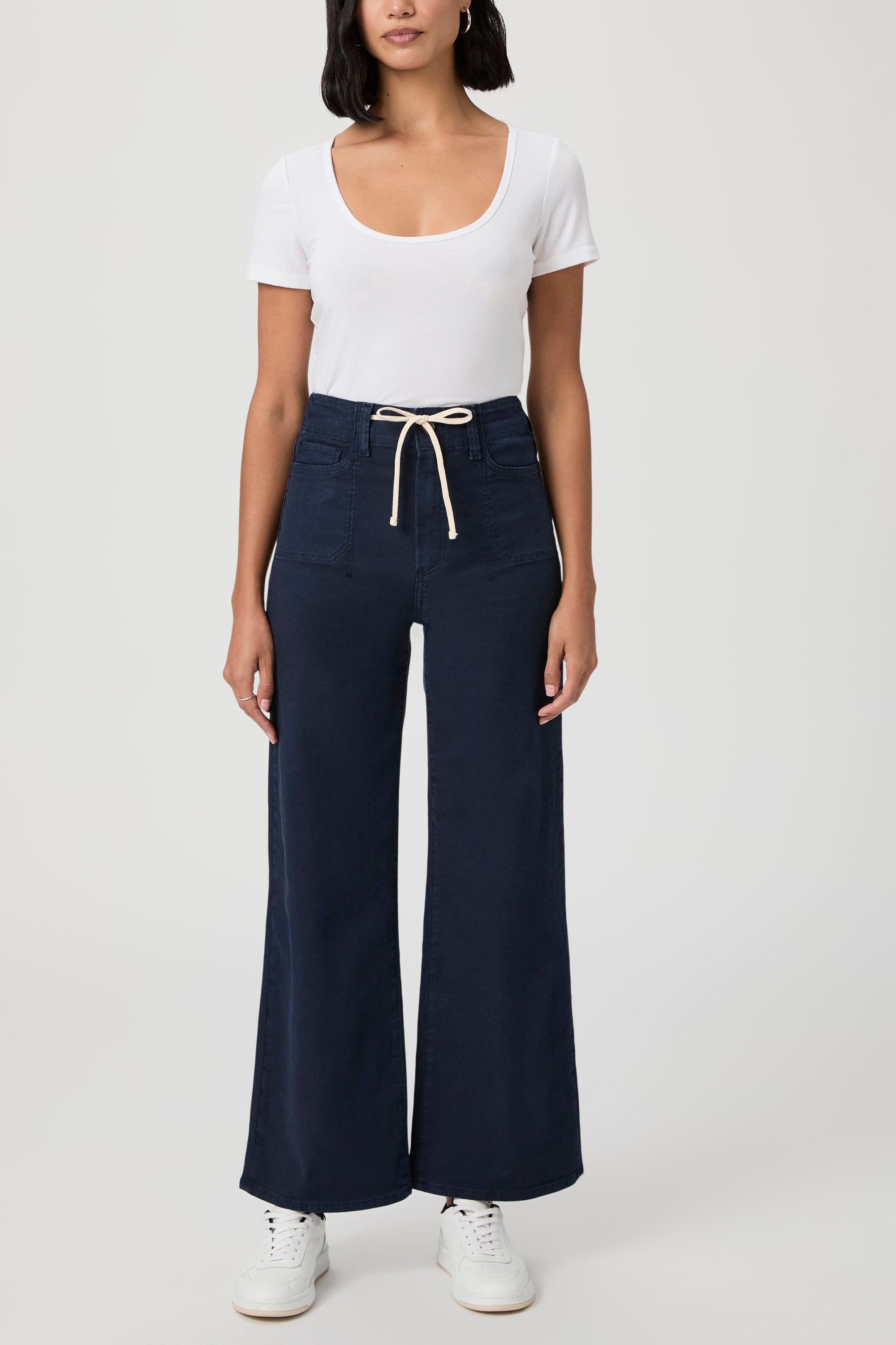 Ari W/ Waistband Tie + Stitch Thru Utility Pkts - Vintage Navy Seascape