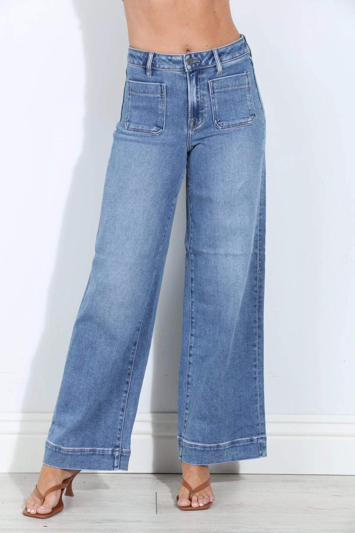 Nori Front Pocket Stretch Wide Leg