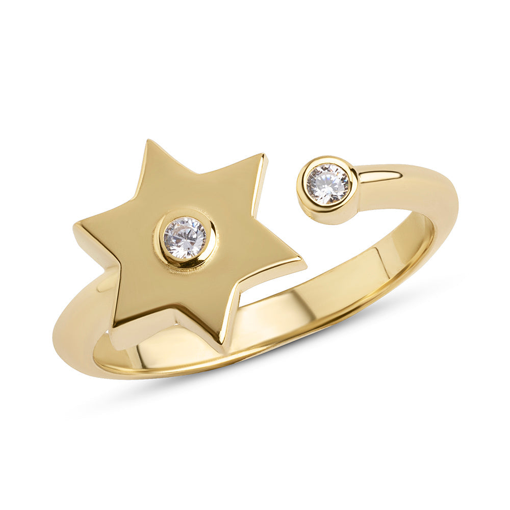 Single star of David ring