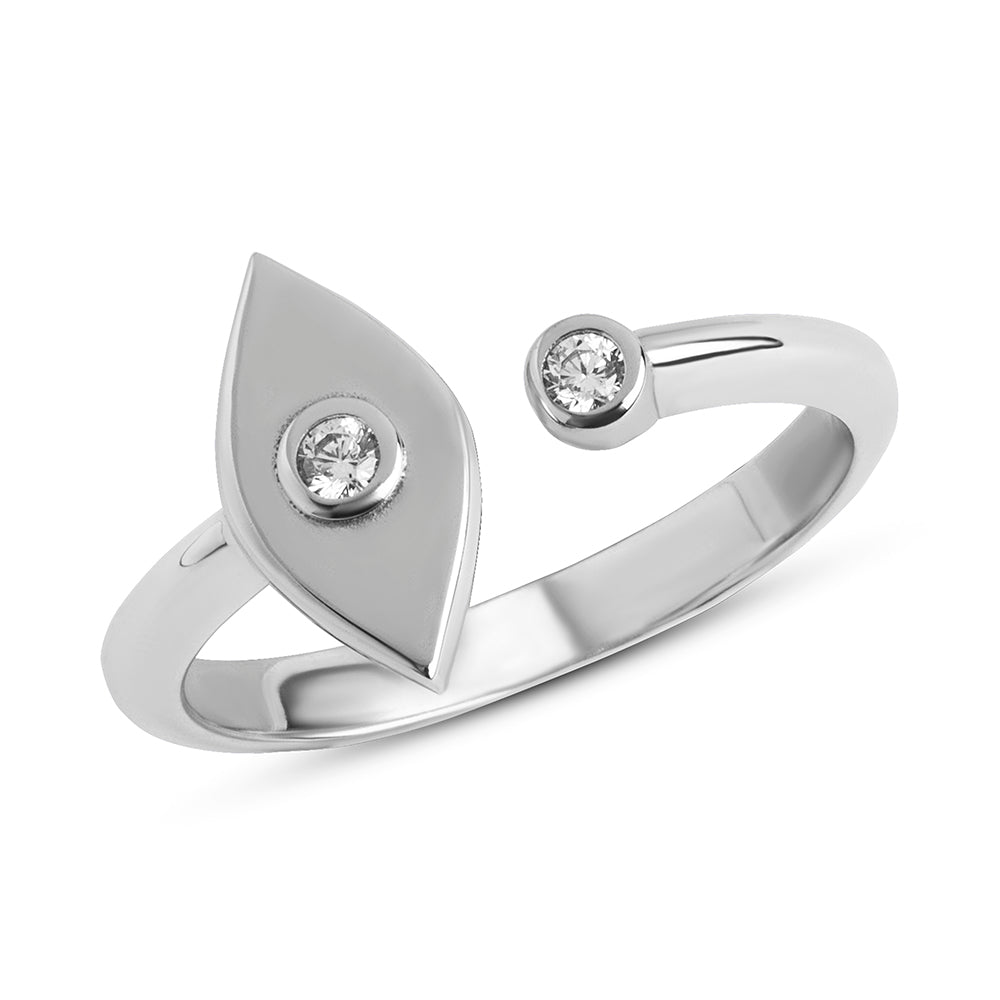 Silver single Lucky eye ring