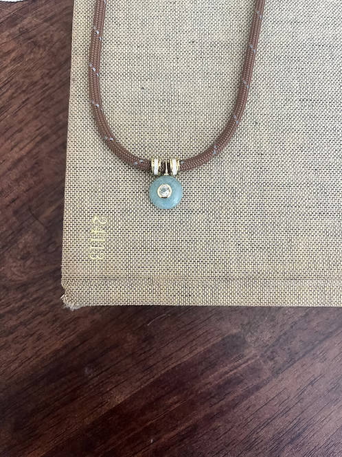 Drift Aquamarine Cord Necklace