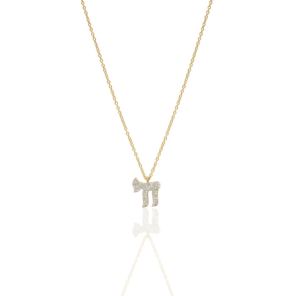14k gold Full diamond hai necklace