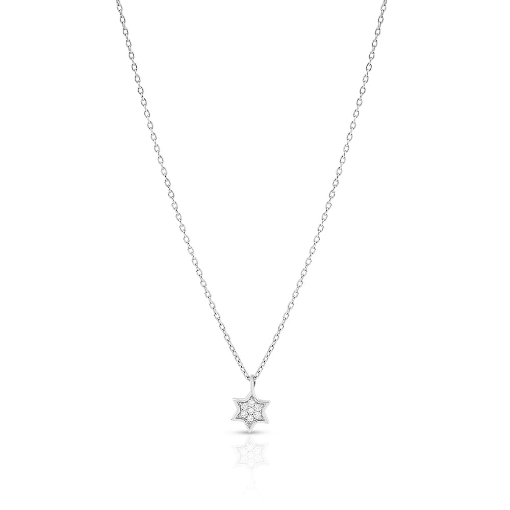 14k gold 1cm full Star of David necklace