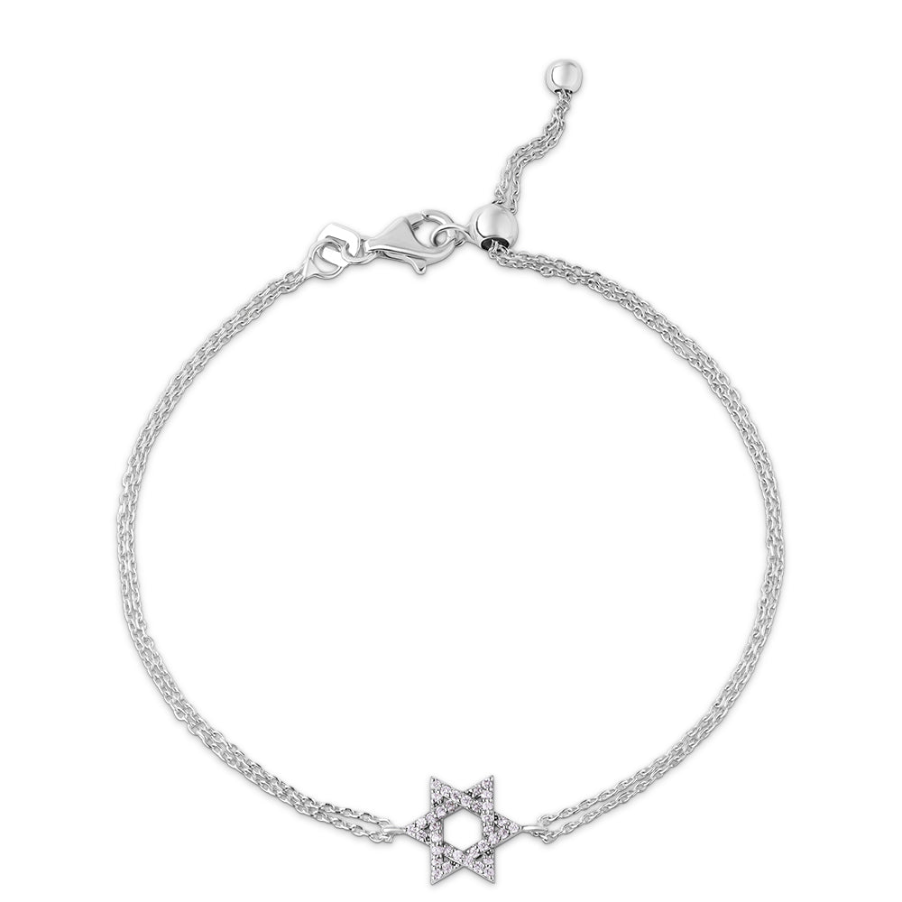 14k gold Classic Star of David bracelet
