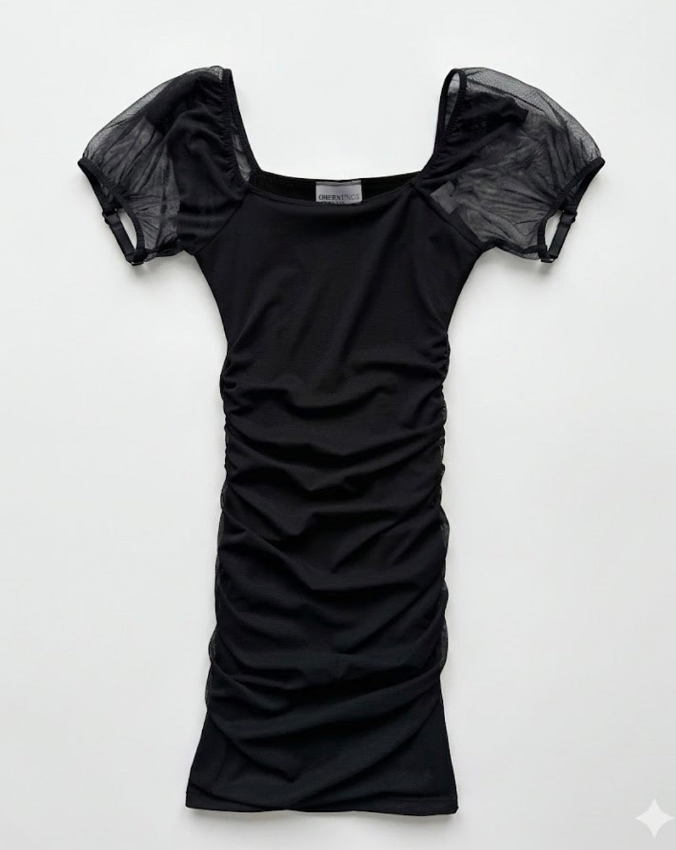 Mesh Cap Sleeve Dress