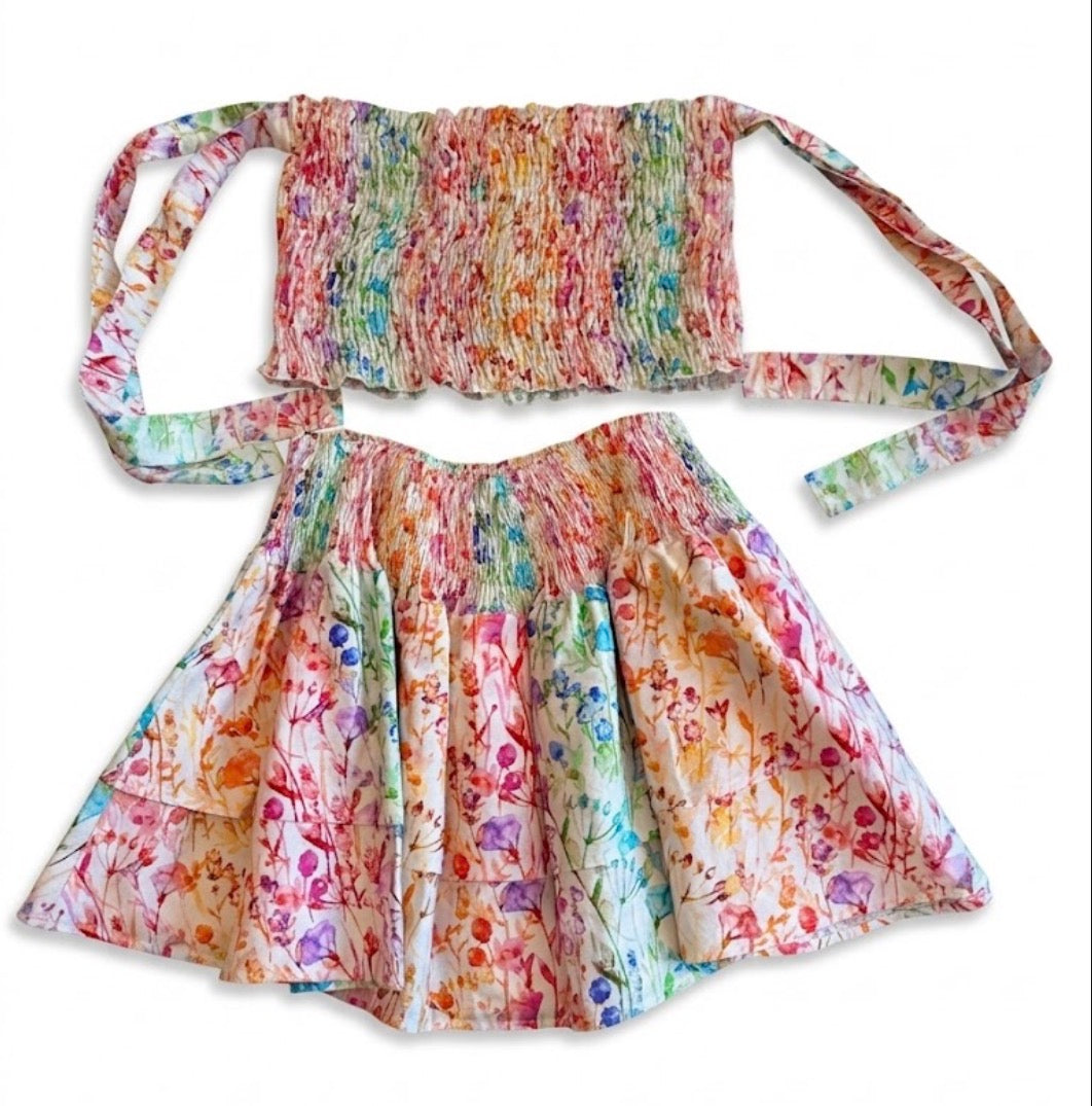 Watercolor Skirt Set