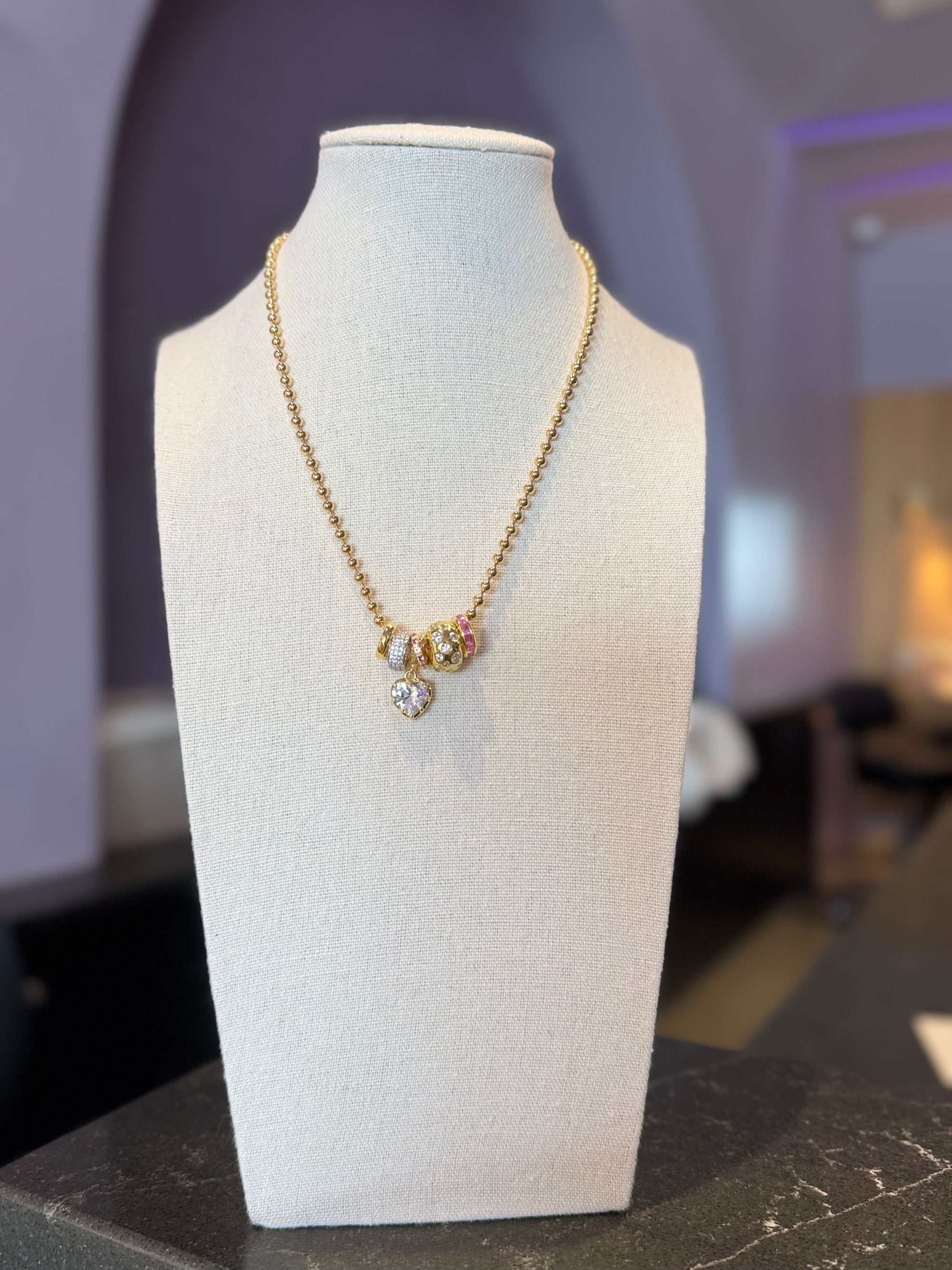 Golden Heart Charm