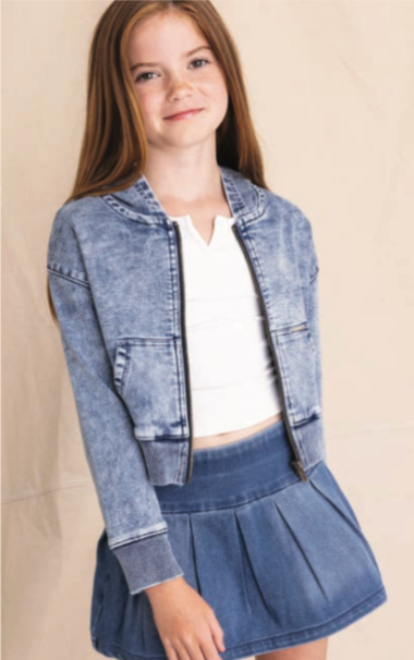 Bomber Jean Jacket