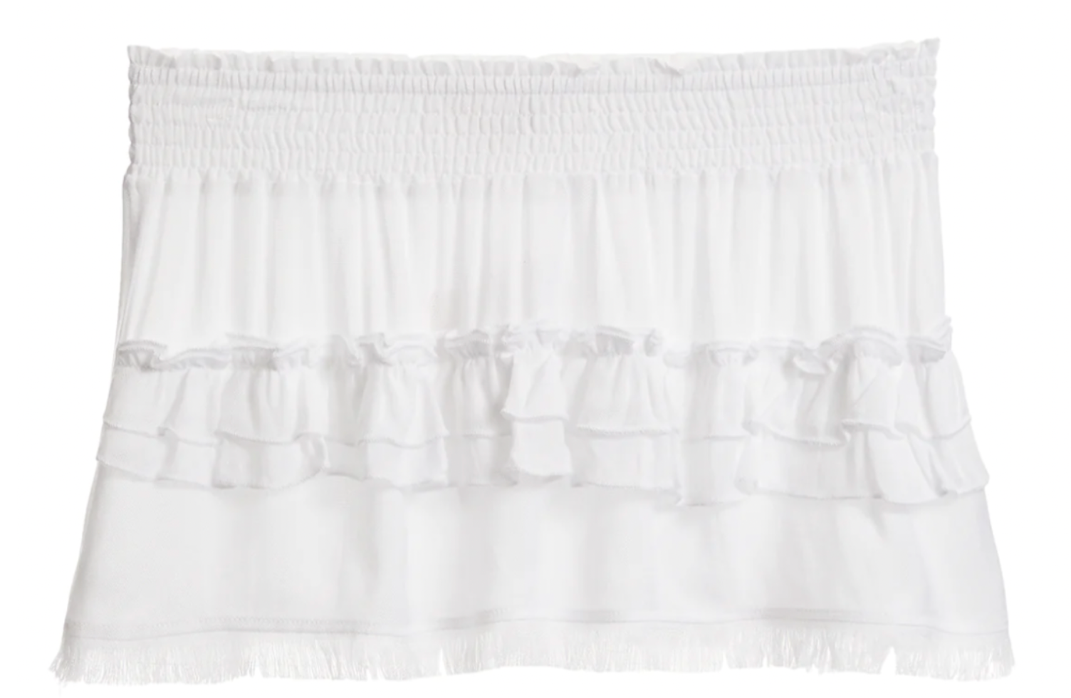 Layered Raw Edged Skirt