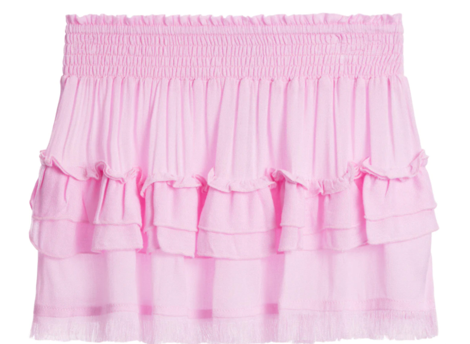 Layered Raw Edged Skirt