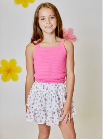 Pink Crochet Tank
