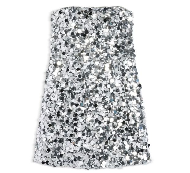 Robin Chunky Sequin Strapless Dress