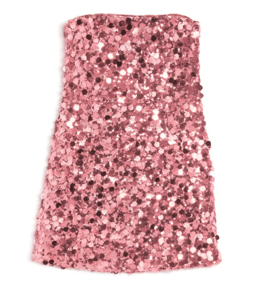 Robin Chunky Sequin Strapless Dress