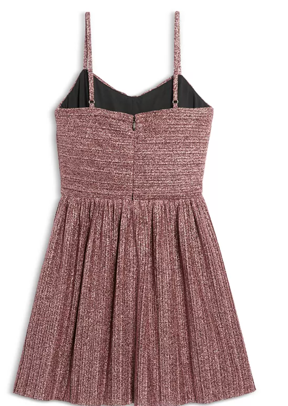 Sabrina Pleated Shimmer Dress