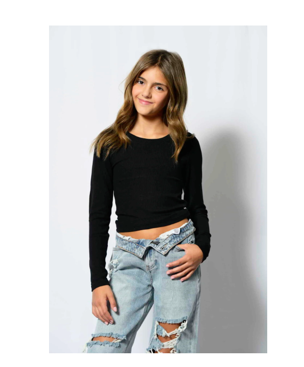 Livi Long Sleeve Ribbed Tee