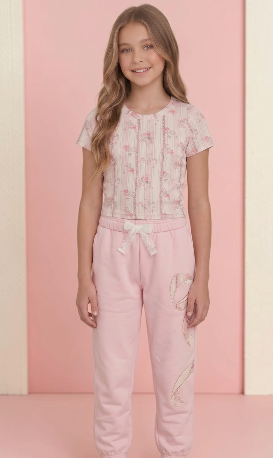 Livi Rose Floral Stripe Tee