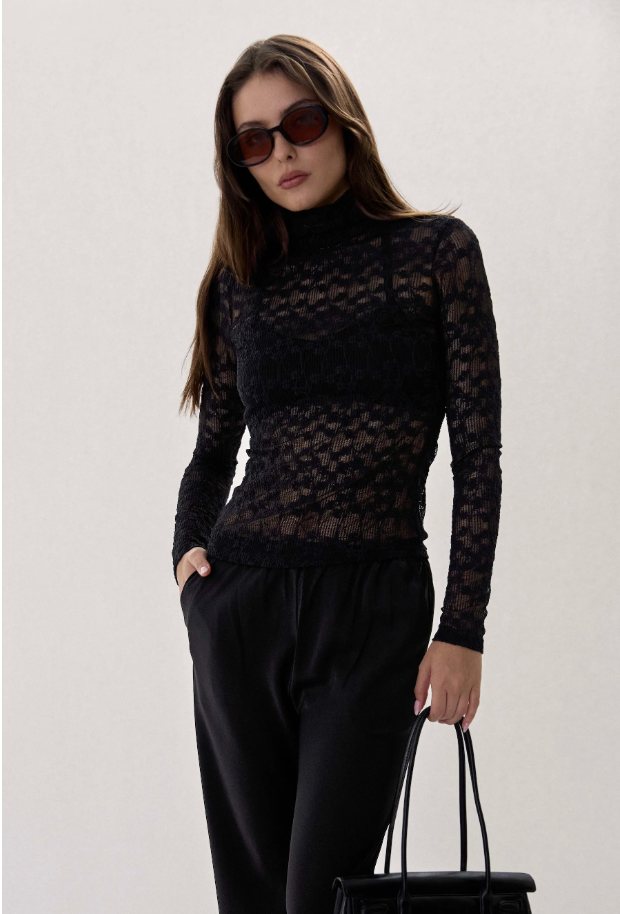 Lace Turtleneck