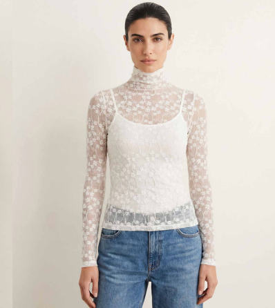 Lace Turtleneck