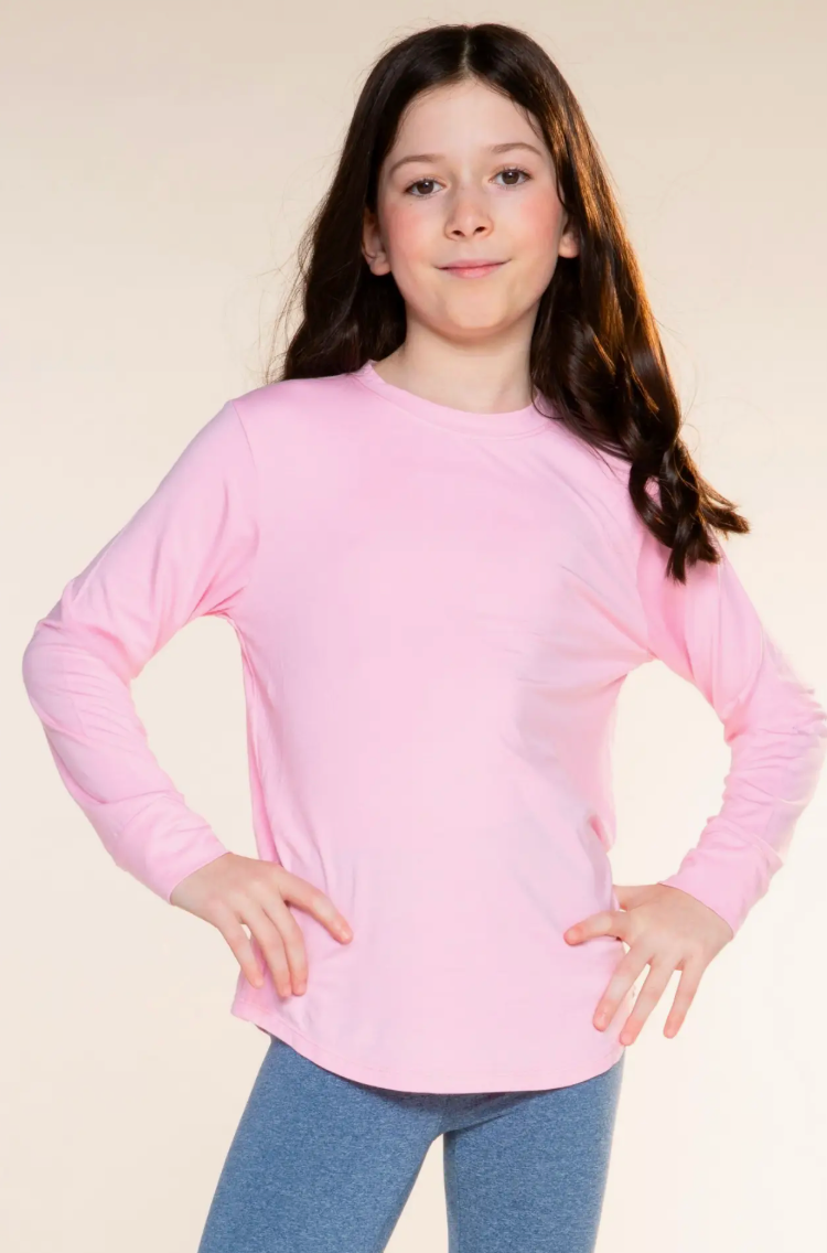Long Sleeve Shirttail Top