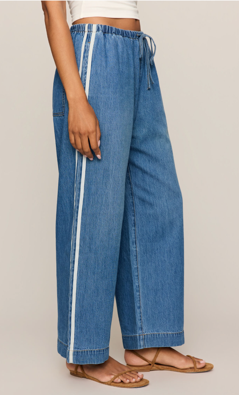 Sidelines Ankle Denim Track Pant