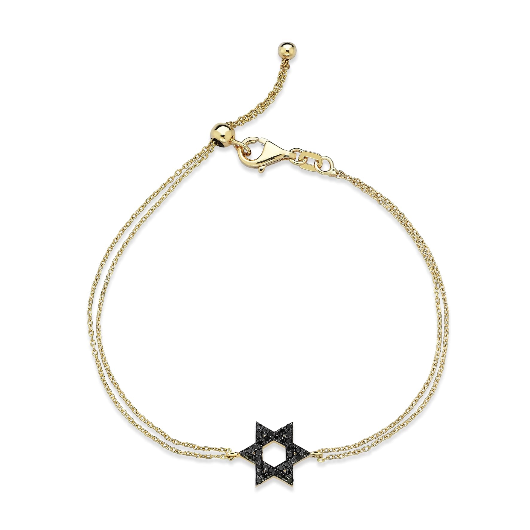 Classic star of David Black diamonds