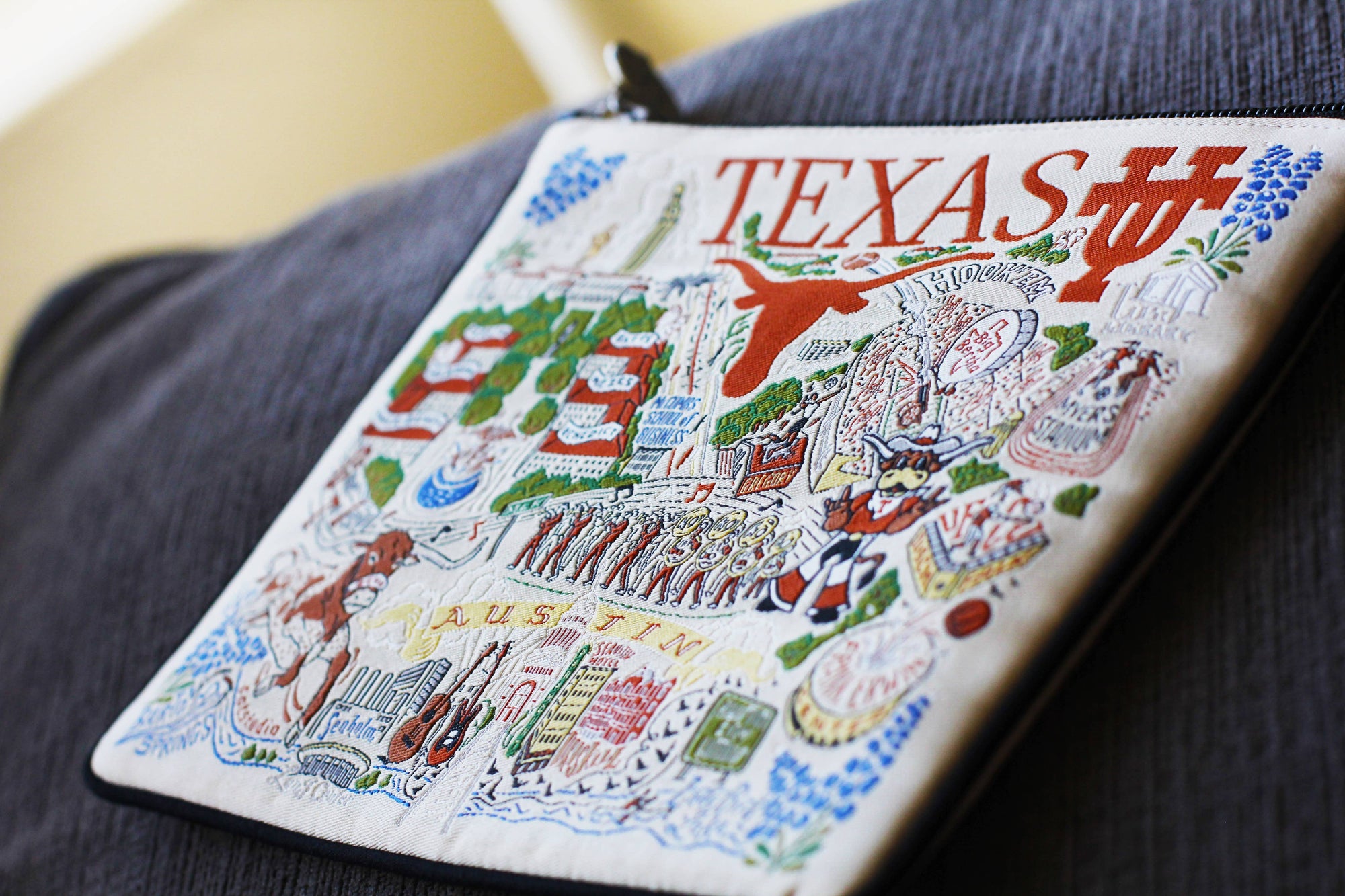 Texas, University of Collegiate Zip Pouch (set of 2) - Larger Size!