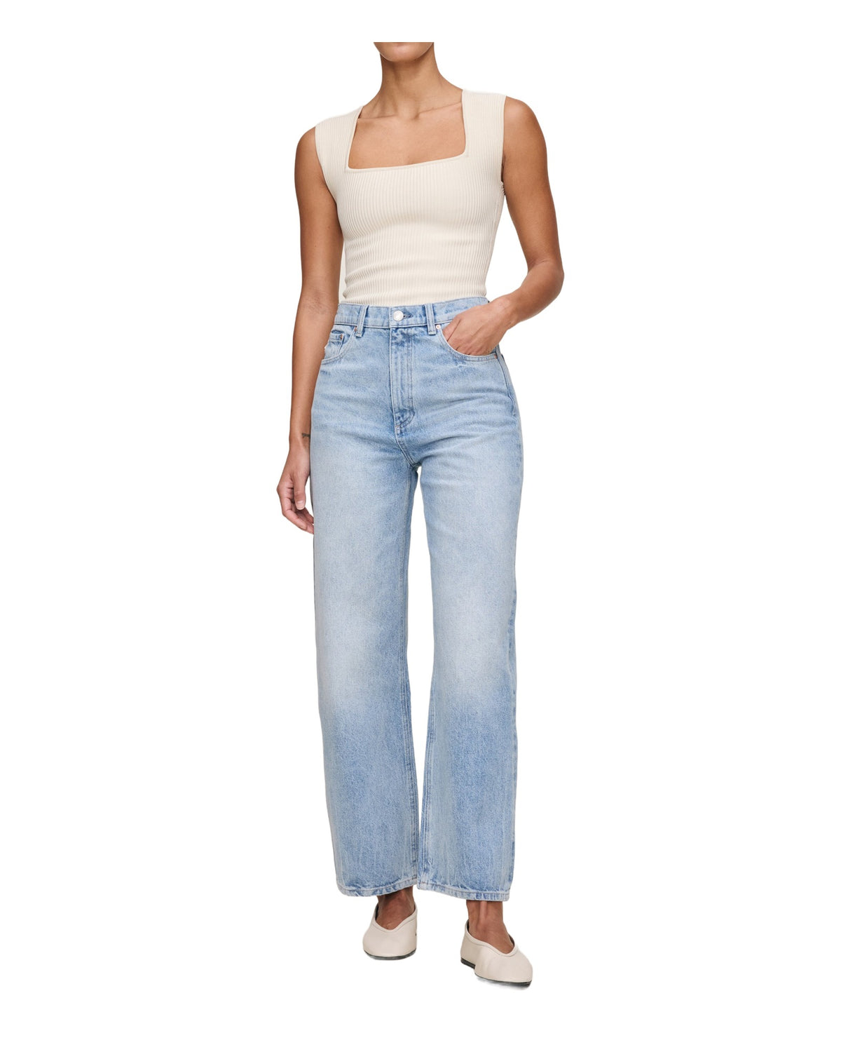 Karmine Refined Wide Leg: High Rise 28'