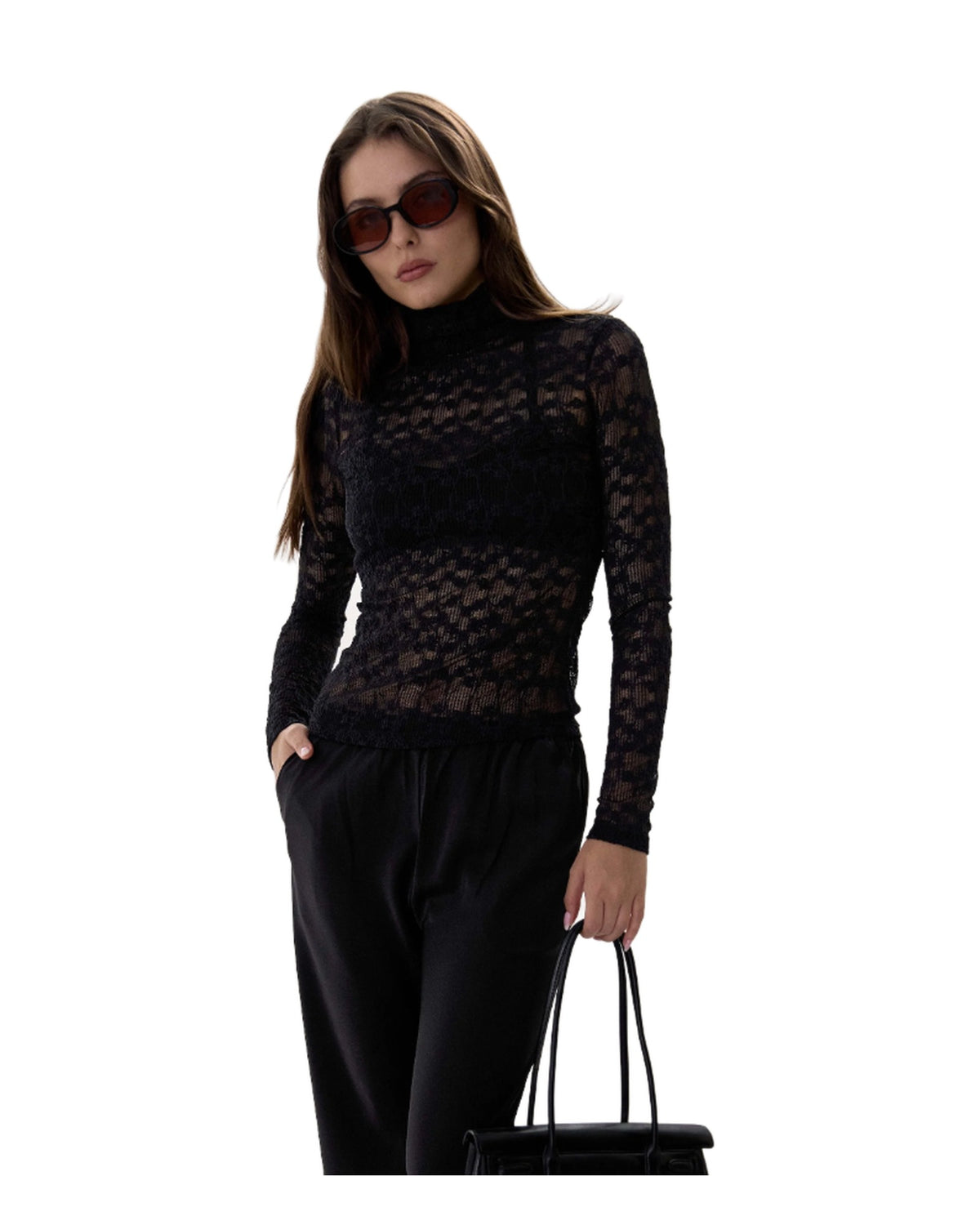 Lace Turtleneck