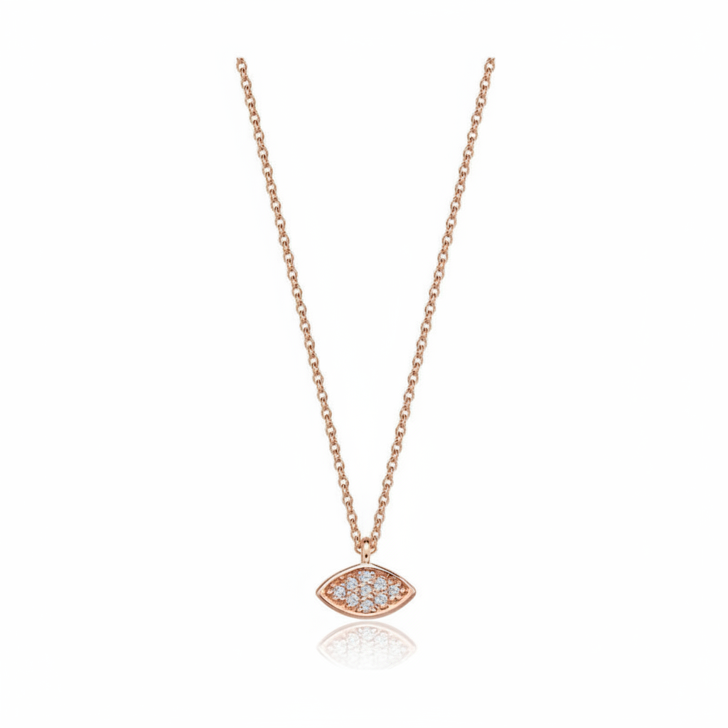 Mystic Gold, Full Diamond Eye Necklace