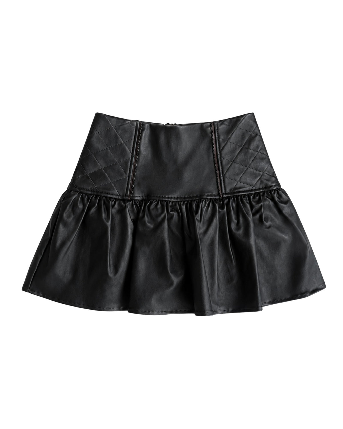 Noir Quilted Mini skirt