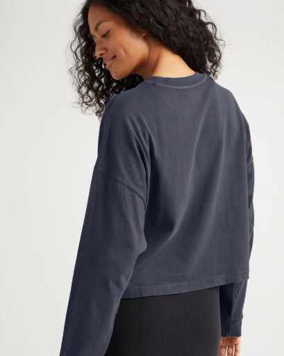 Relaxed Crop Long Sleeve Tee