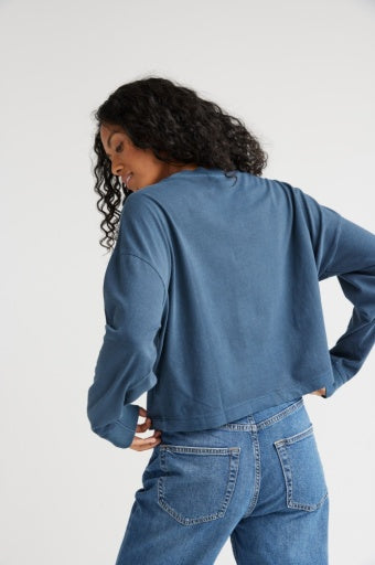 Relaxed Crop Long Sleeve Tee