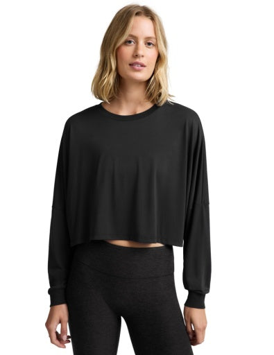 Studio Luxe Cropped Long Sleeve Tee