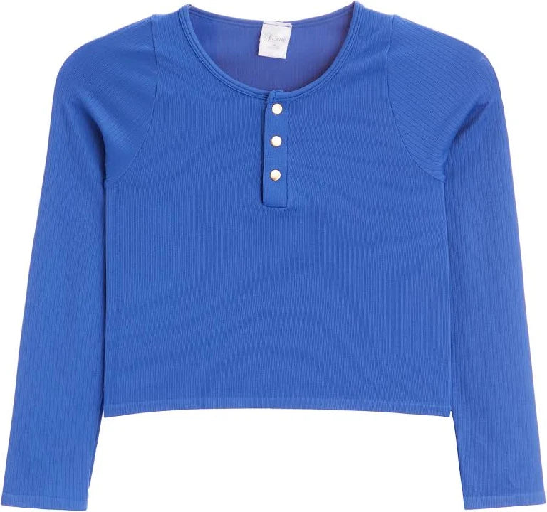 Ribbed Long Sleeve Henley
