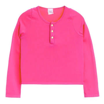 Ribbed Long Sleeve Henley